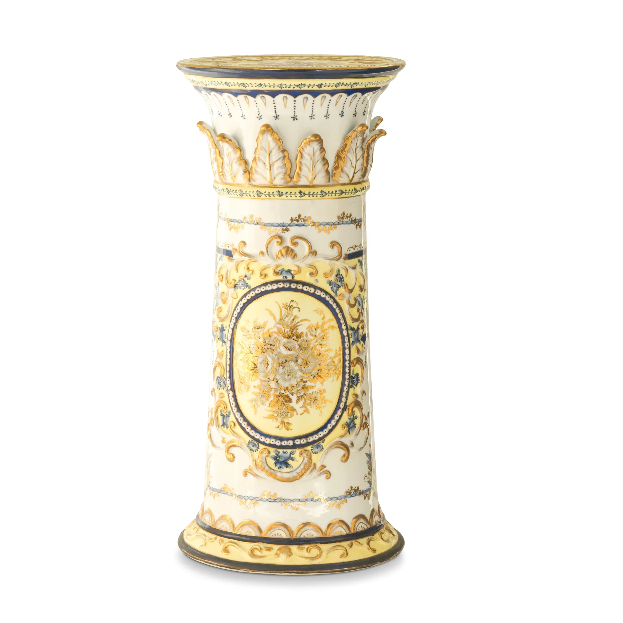 Flower Pot Pedestal in Gold