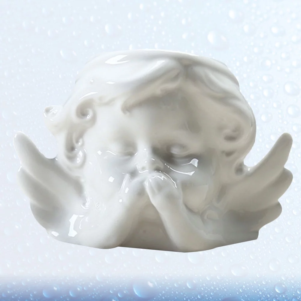 Gongxipen Ceramic Succulent Holder Desktop Planter Table Flowerpot Succulent Pots Random Style White