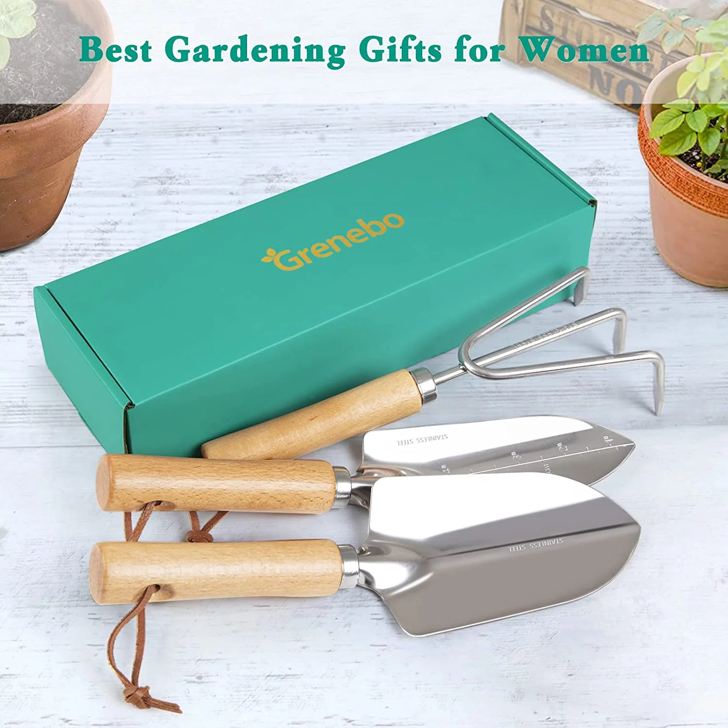 Liffey Gardening Tools 9-Piece Heavy Duty Gardening Hand Tools with Fashion and Durable Garden Tools Organizer Handbag Rust-Proof Garden Tool Set  Ideal Gardening Gifts for Women