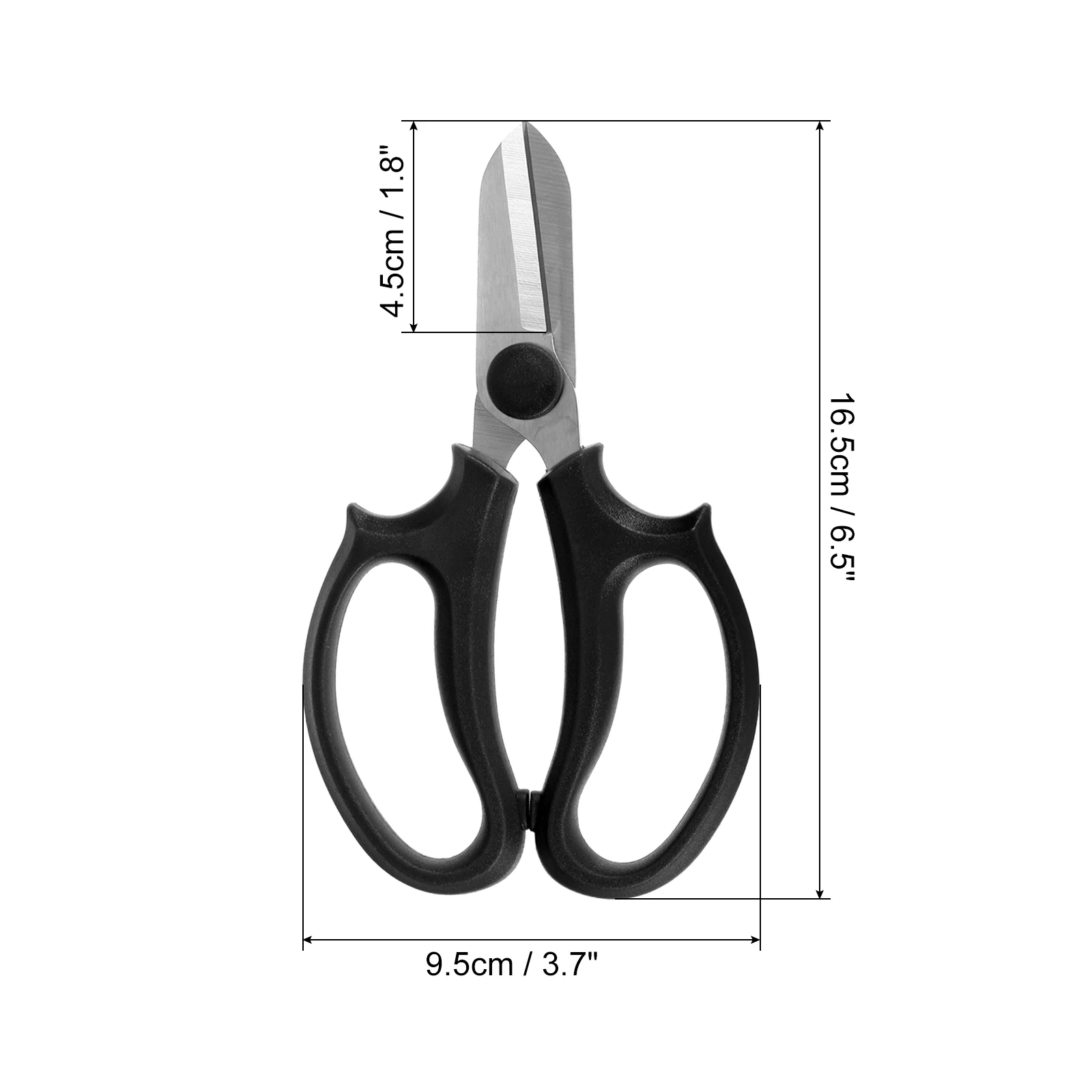 Uxcell Garden Scissors Floral Shears Floral Scissor Gardening Pruning Shears Black 3 Pcs