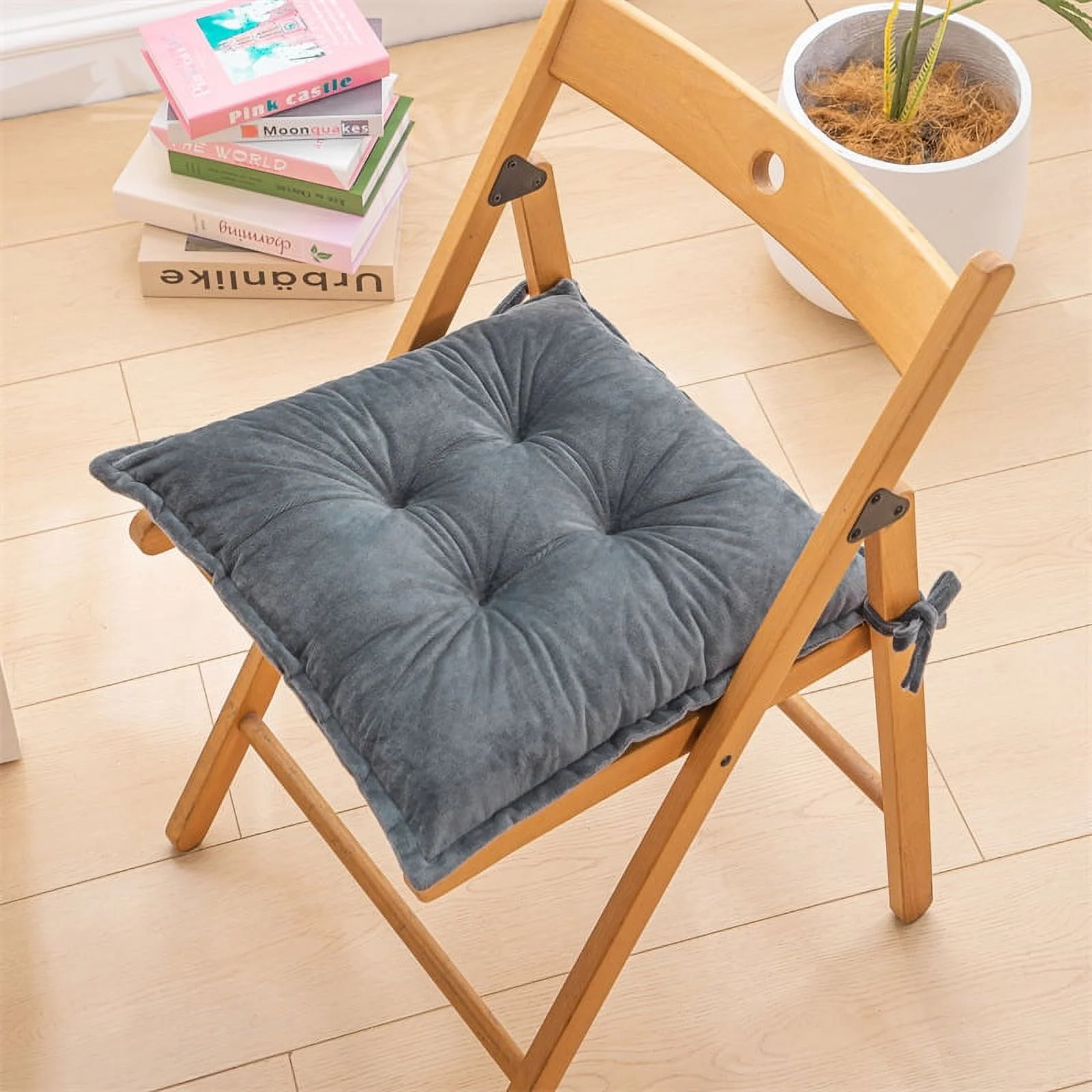 NAMZI Seat Cushion Garden Patio Home Kitchen Office Thicken Comfy Seat Cushion, Dark gray 18