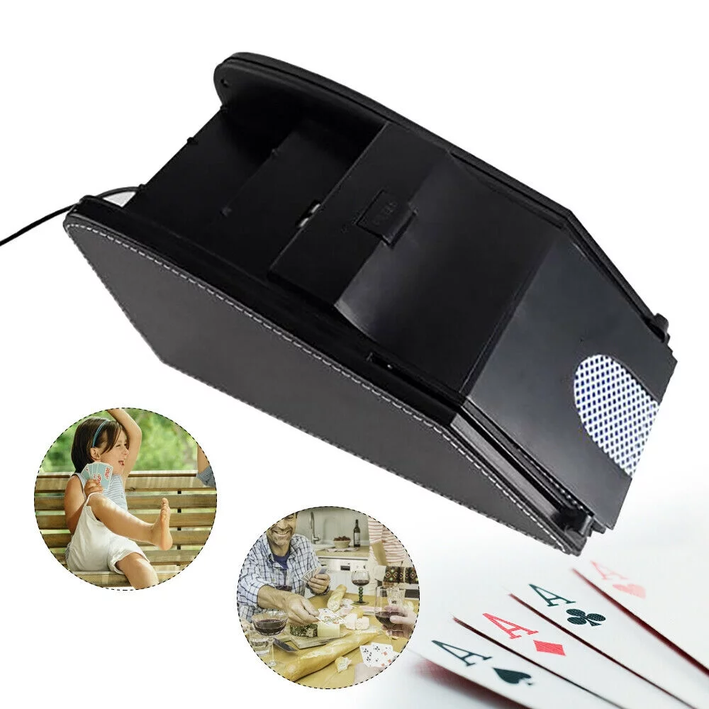 SHZICMY Automatic 1-2 Decks Card Shuffler Dealing Shoe Poker Card Shuffling Machine USA