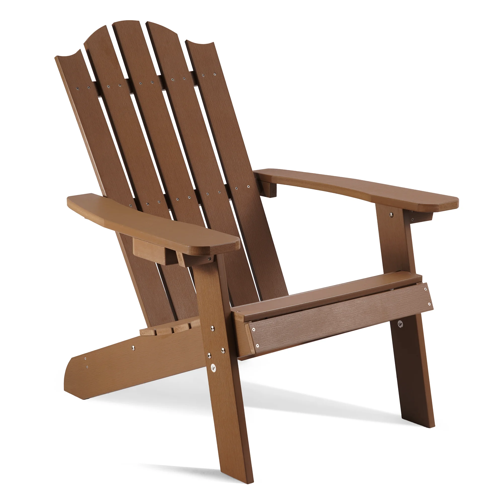 Naipo HDPS Outdoor Adirondack Chair, Patio Seat Weather Resistant, or Garden or Patio Widely Used in Outdoor, Fire Pit, Deck, Outside, Garden, Campfire (Teak)