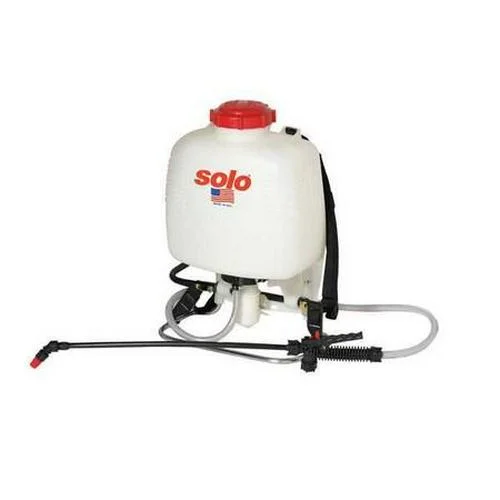3 gal. Backpack Sprayer, Polyethylene Tank, Cone, Fan Spray Pattern, 48  Hose Length