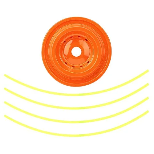 Walfront Aluminum Grass Trimmer for Mowing Garden Lawn Field Head Brush Cutter Strimmer Lawn Mower Accessory with 4 Trimmer Line, Power Tool Accessories
