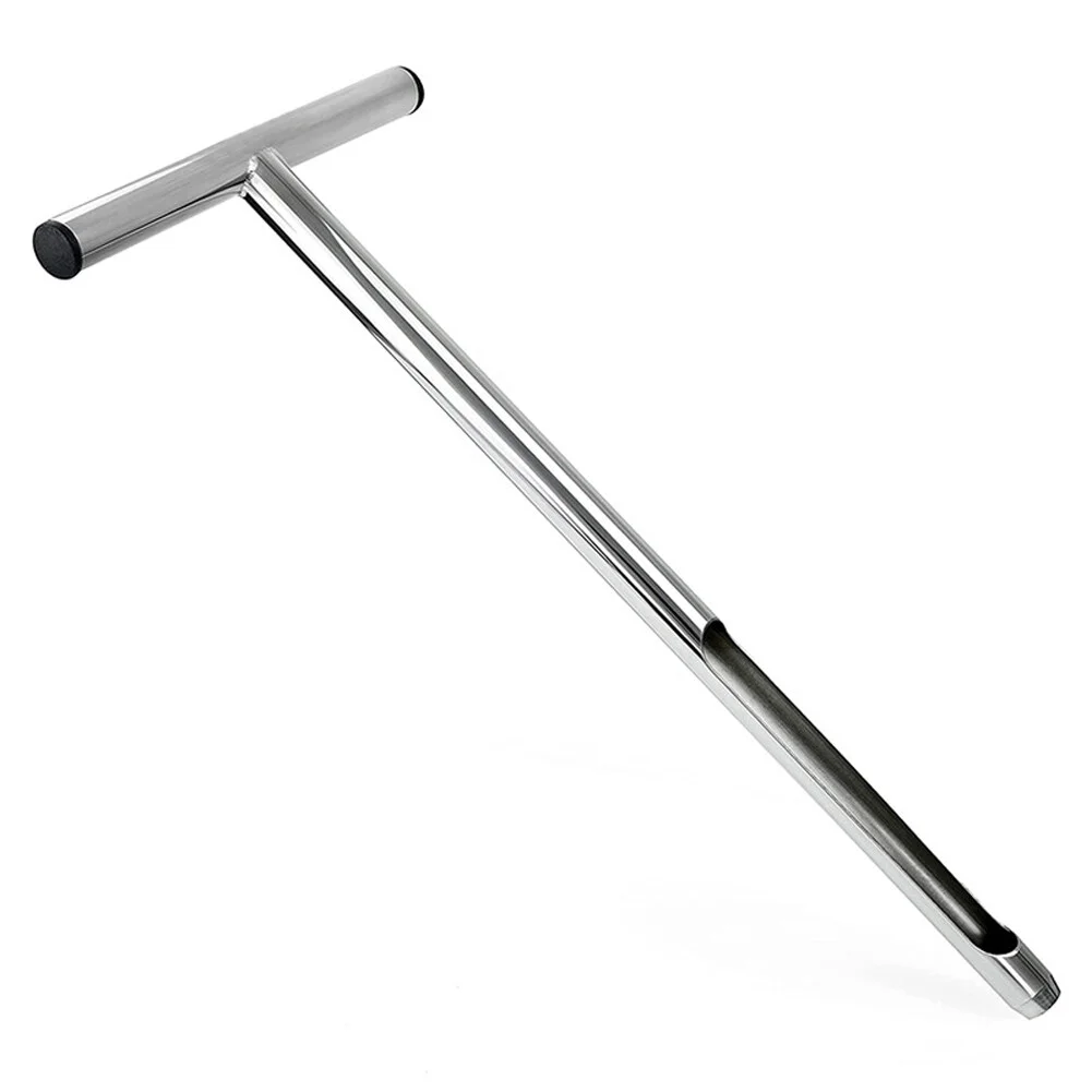 21 Inch Handheld Portable Soil Sampler Stainless Steel Soil Sampling Tool Home Garden Lawn Farm Maintenance Tool T-Handle Soil Sampler