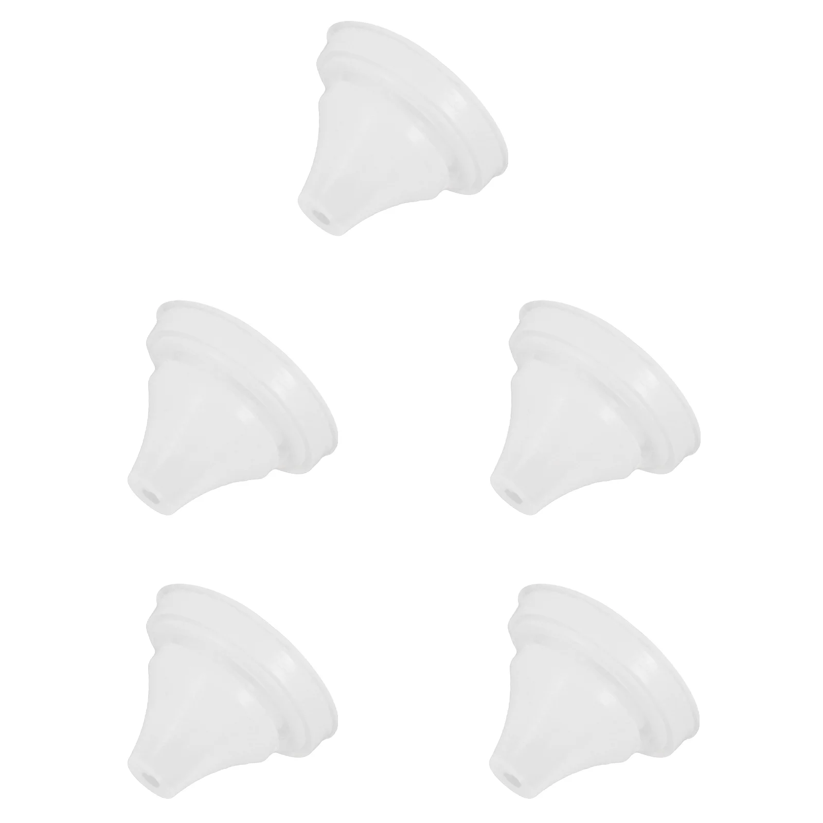 5pcs Shower Head Replacement Nozzles, Silicone Nozzle Sprinkler Spout Round Nib Fit 5mm Hole, White