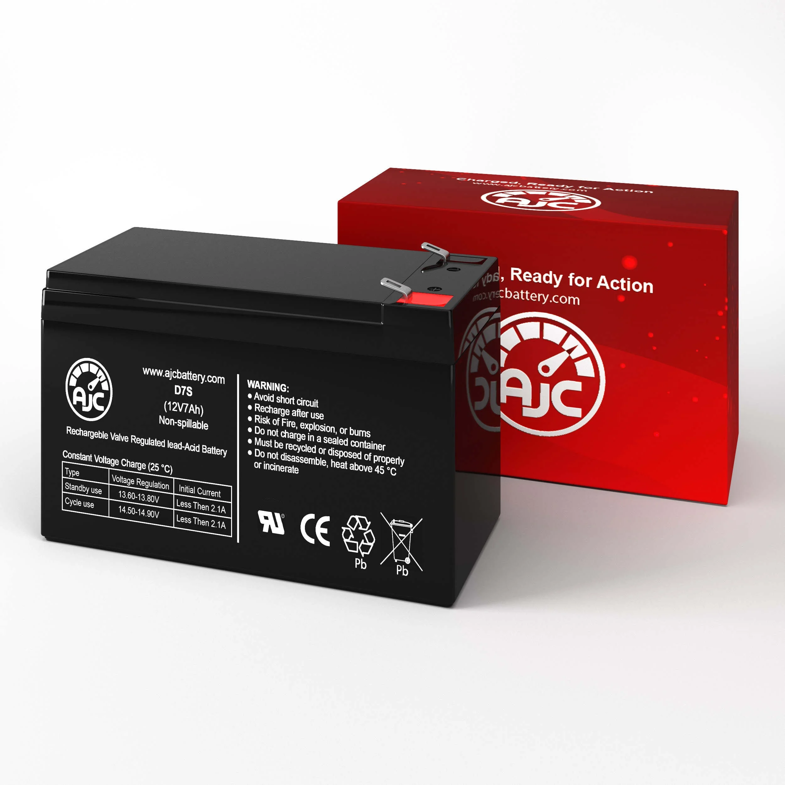 Power Curbers S700-B 12V 7Ah Lawn and Garden Battery - This Is an AJC Brand Replacement