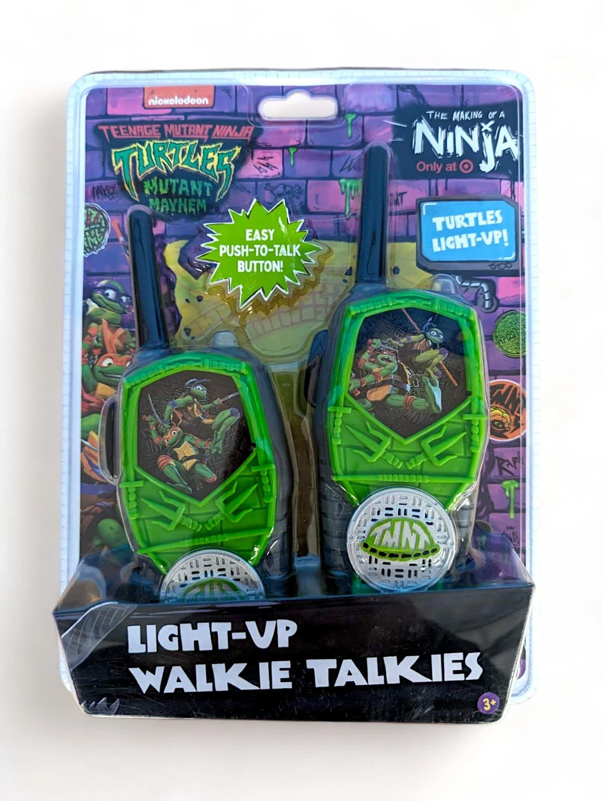 Teenage Mutant Ninja Turtles Walkie-Talkies  TMNT Kids, Light-up & 500 Ft Range