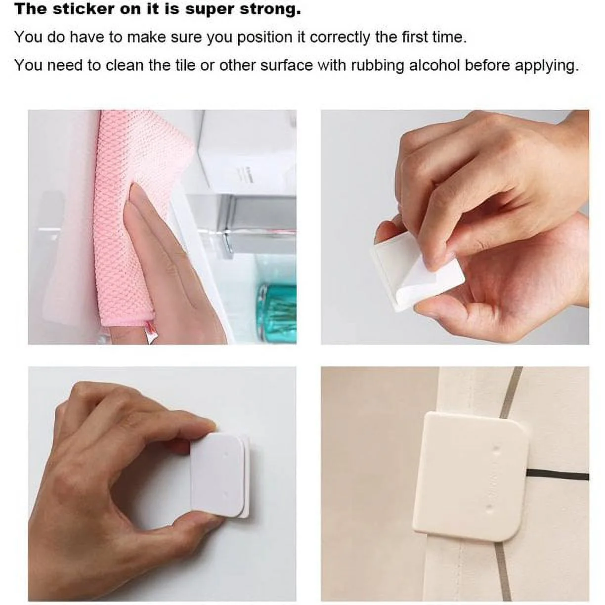 4PSC Shower Splash Clips Windproof Splash Curtain Clips Self Adhesive Shower Curtain Clips Shower Protect Guard Clips Self-Adhesive Anti-Splash Shower Curtain Clips Stop Water Leaking