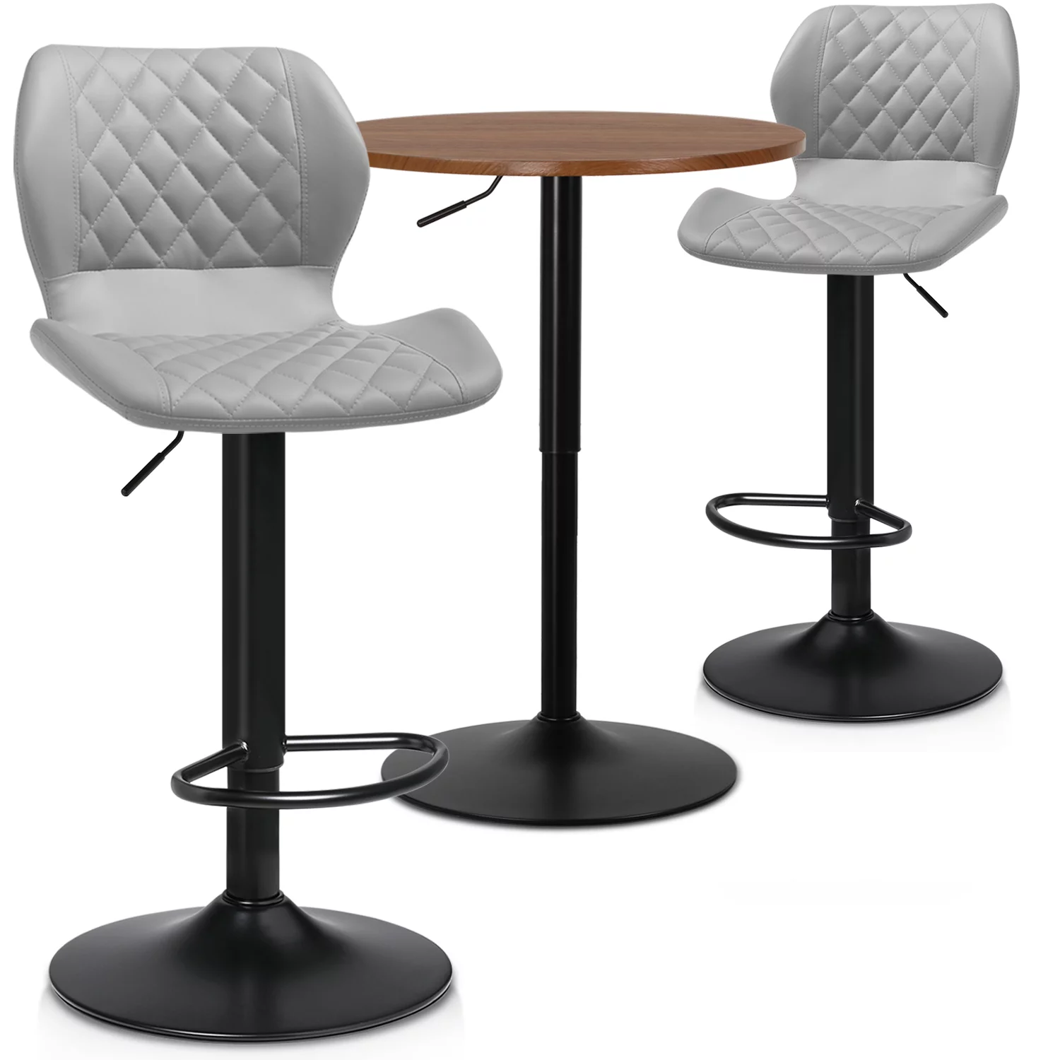 MoNiBloom 3 Piece Bar Table and Chair Set, 23.5