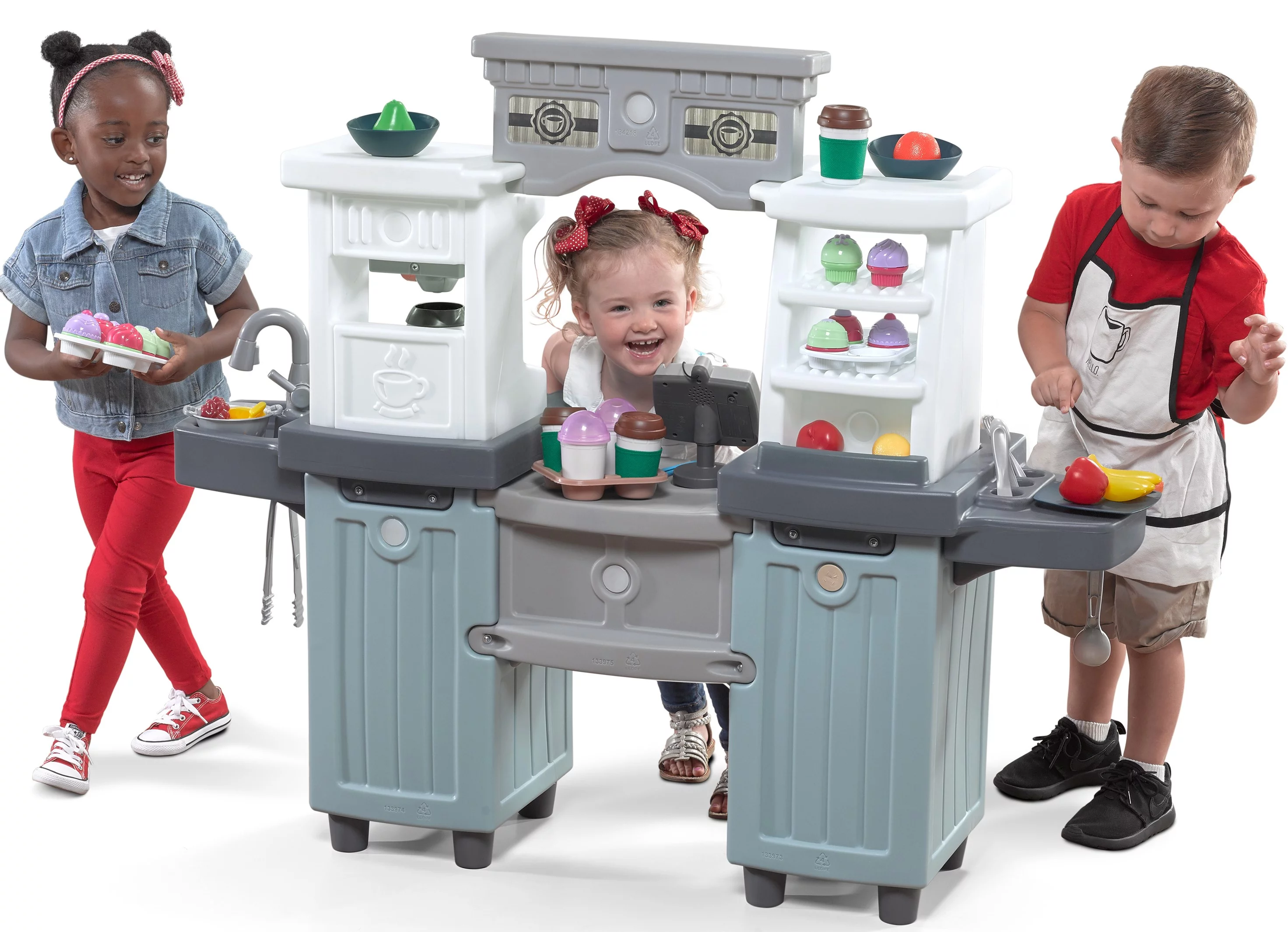 Step2 Cakes & Coffee Play Kitchen and Cafe with 40 Piece Accessory Play Set