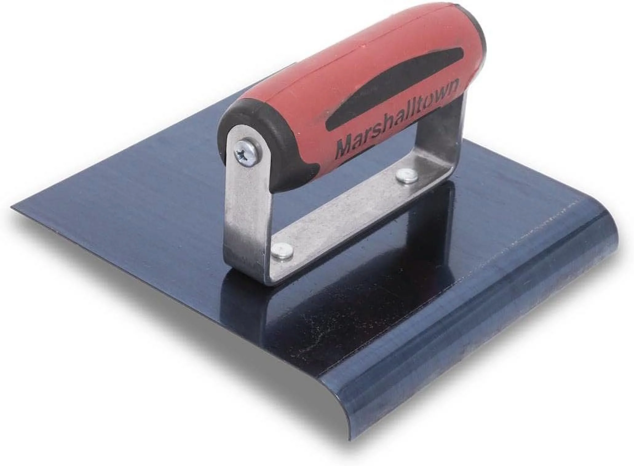 MARSHALLTOWN Hand Edger - Concrete - Straight - 6 Inch by 6 Inch - 3/8 Radius 1/2 Inch Lip - DuraSoft Handle - 162BD