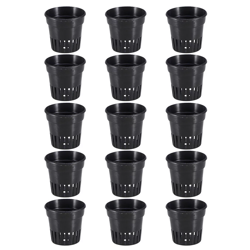 Guichaokj 15pcs Plastic Pot Baskets Aquarium Aquatic Water Plant Cultivate Planting Cups