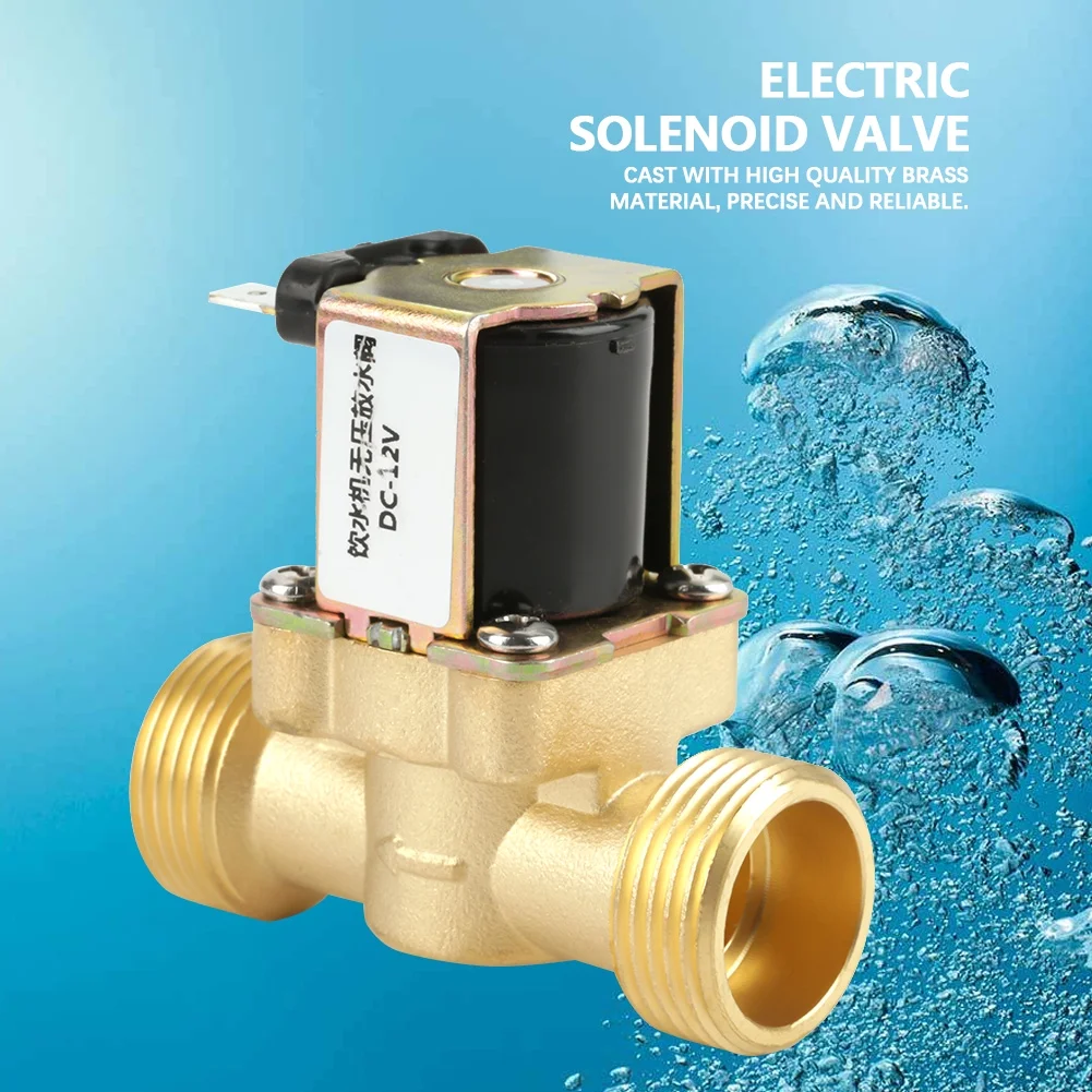 Solenoid Valve 12V G3/4 Brass N/c Normally Closed Electric Solenoid Valve 2 Way No Pressure Control Valve Solenoid Valve Brass Solenoid Valve
