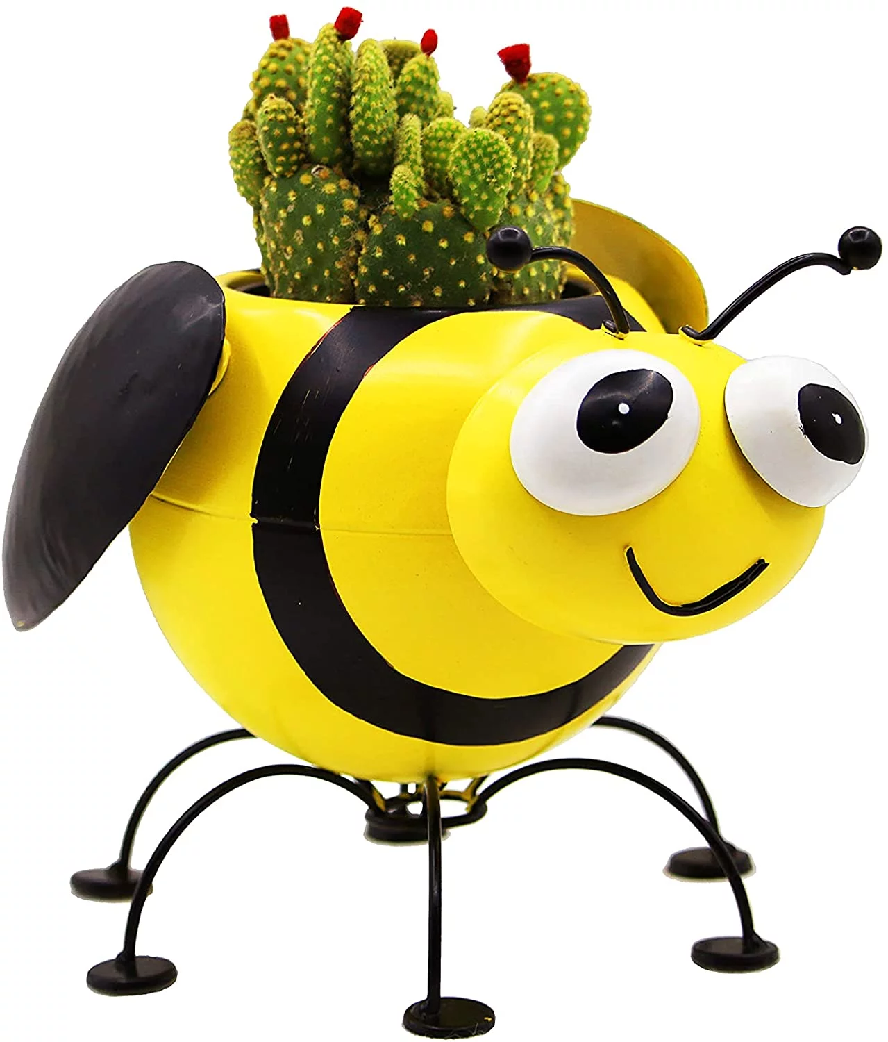 Bumble Bee Metal Planter with Pot Liner Succulent Pot Gardening Decoration