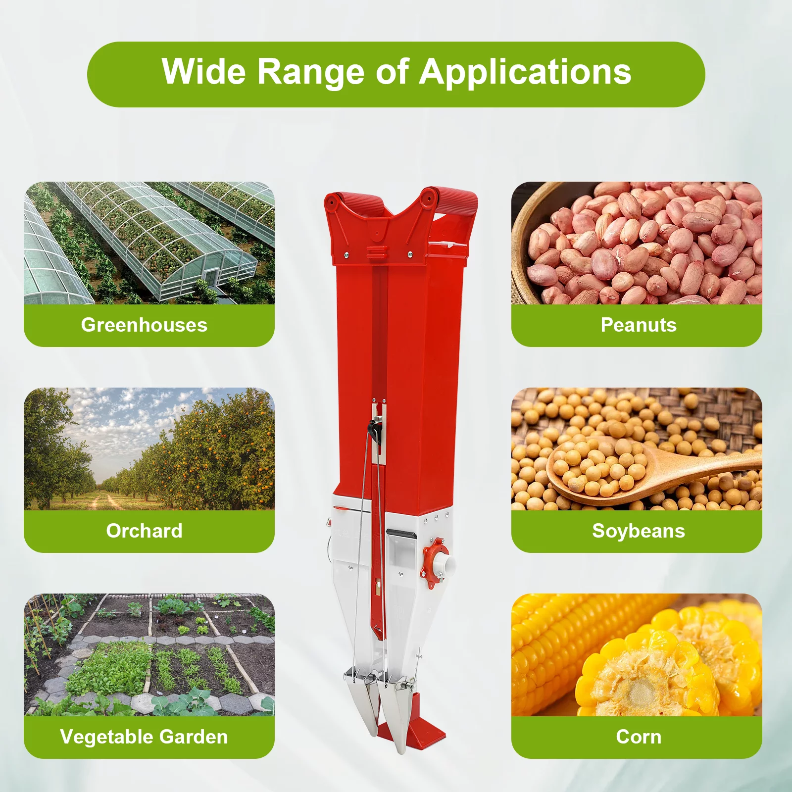 Adjustable Manual Fertilizer Garden Vegetable Planter Seeder Handheld 2.7kg