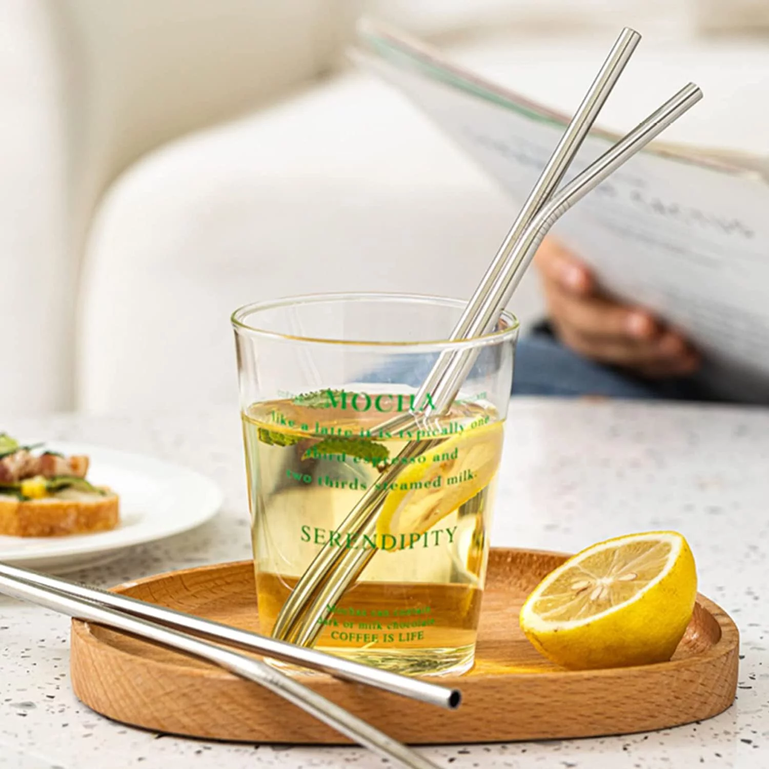 Reusable Metal Straws,15 Pcs, Long Stainless Steel Straws, Drink Bubble Milk Tea/Water/Milk/Jelly/Bubble Tea