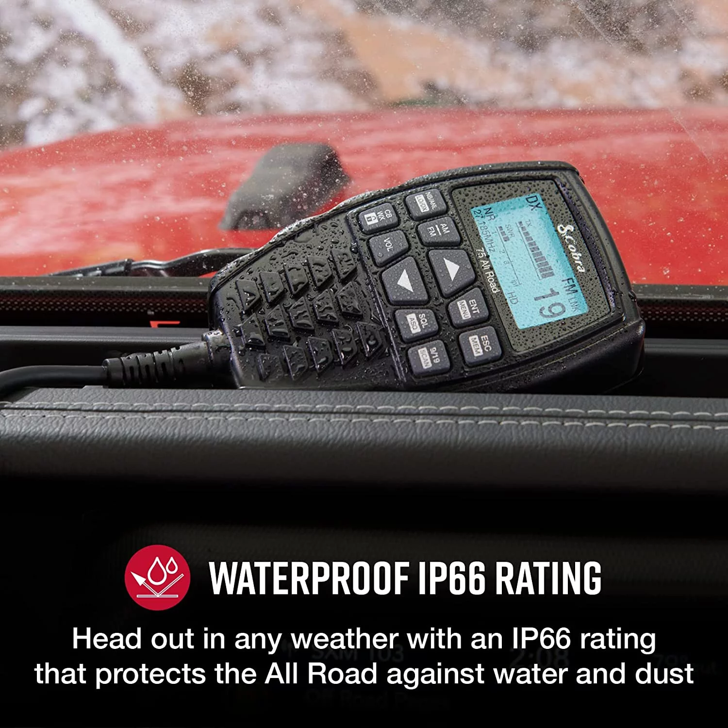 Cobra 75 All Road Wireless AM/FM CB Radio with Digital Noise Cancellation & Bluetooth (CCBR75AR01)