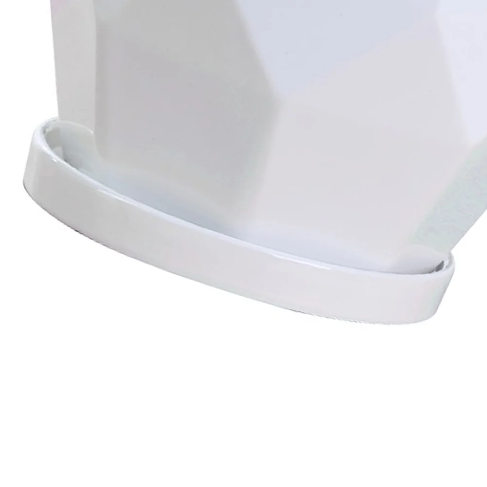 UZENEY Flower Pots, Ceramic Planters Modern Decorative Flower Pots with Drainage Hole and Connected Saucer