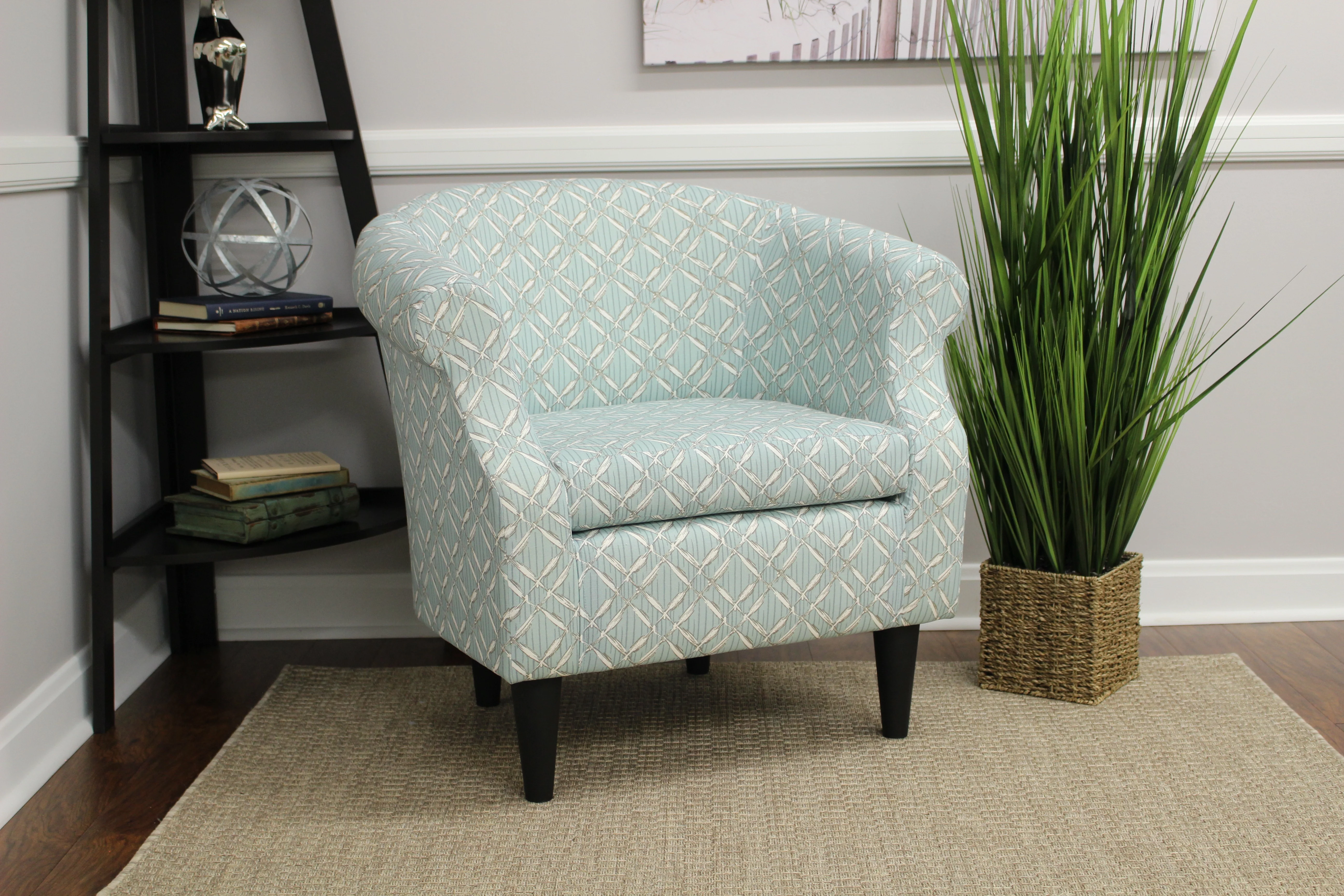 Fox Hill Trading Nikole Club Chair, Light Blue