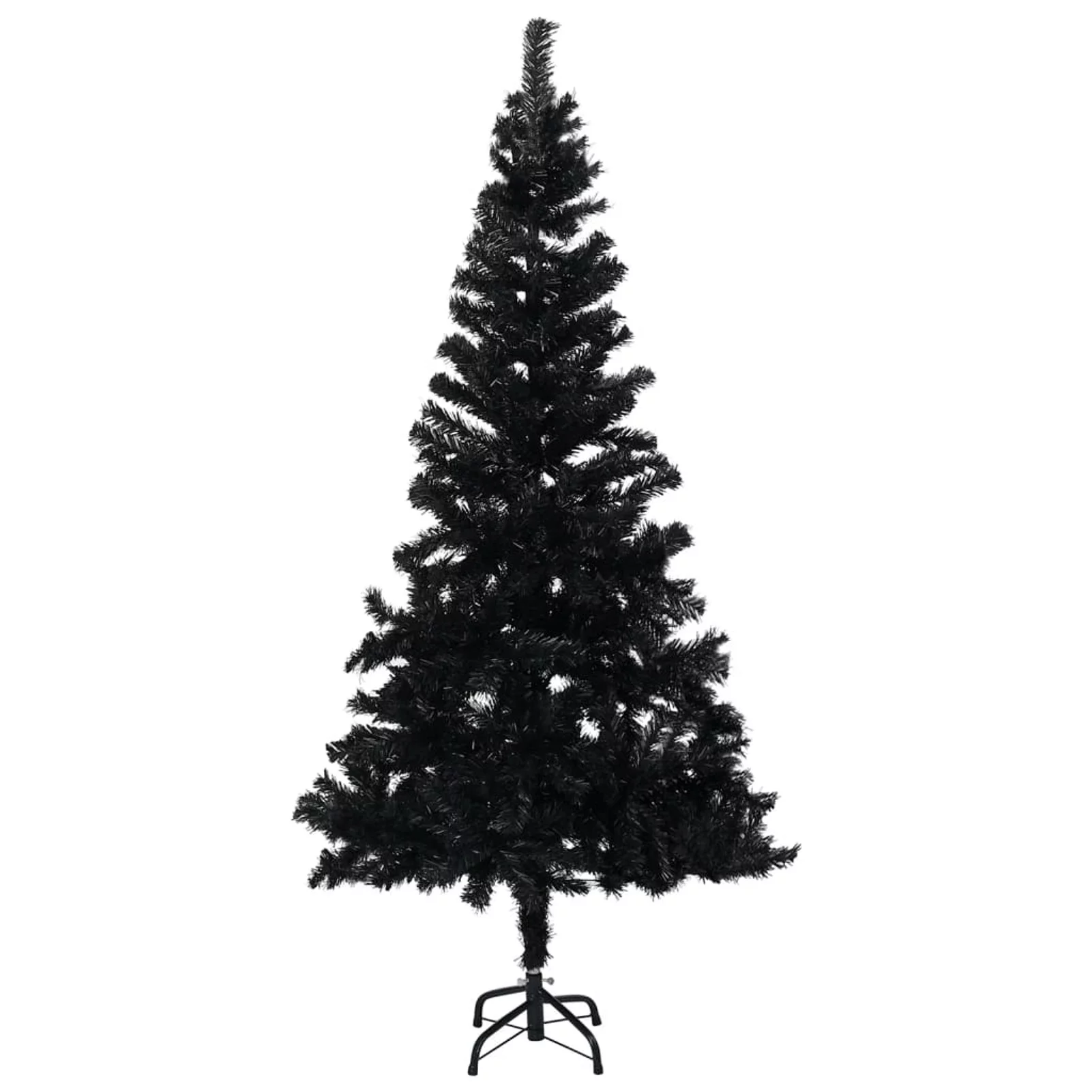 Walmeck Artificial Christmas Tree with LEDs&Stand Black 94.5