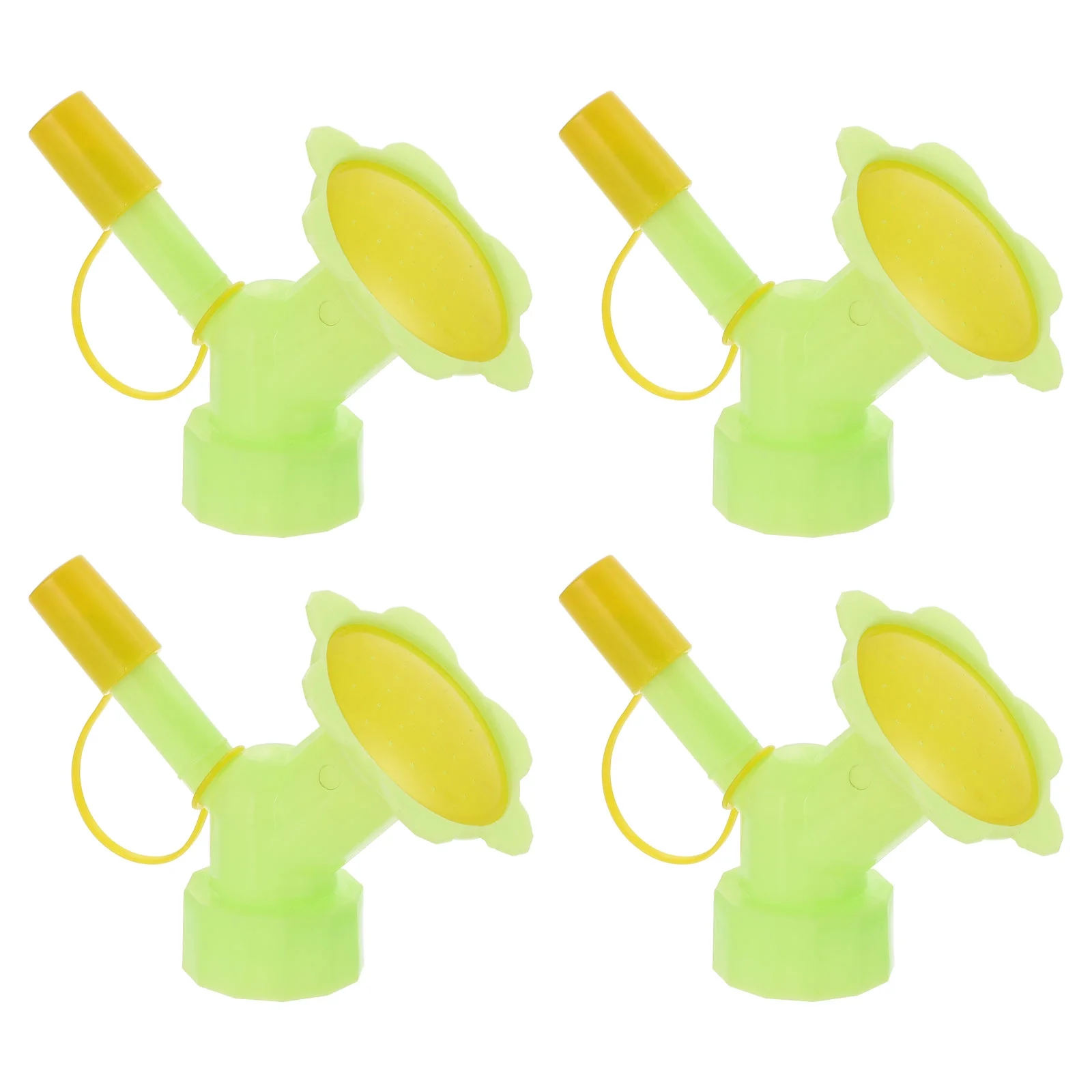 Uxcell Bottle Cap Sprinkler Dual Head Bonsai Watering Can Sprinkler Head Green 4Pcs