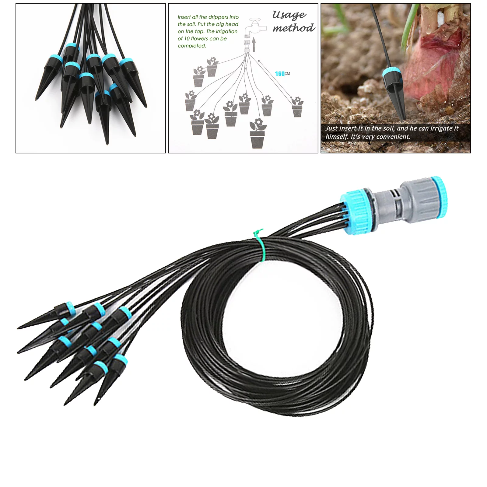 Drip Irrigation Garden Irrigation System with 10 Nozzle Plant Garden Watering Drip Automatic Garden Watering