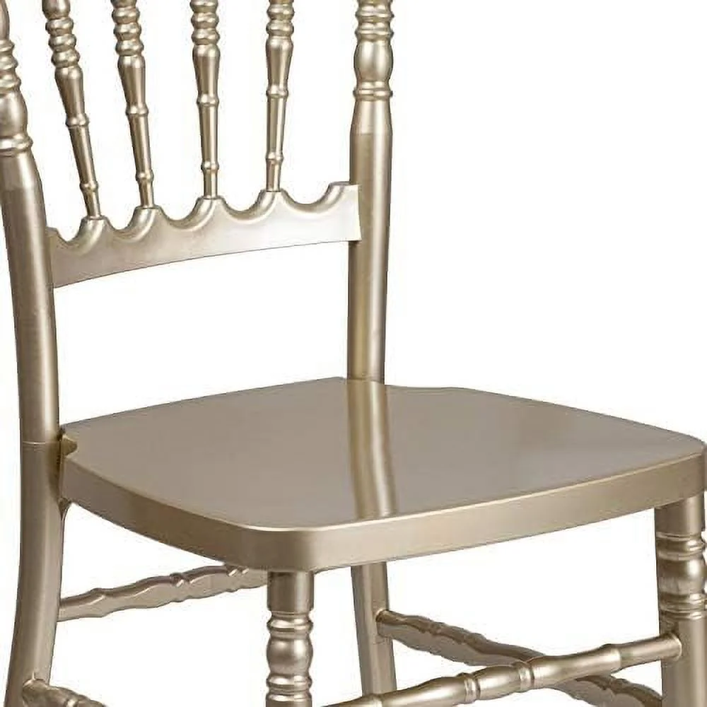 SQRTCV White Resin Stacking Napoleon Chair