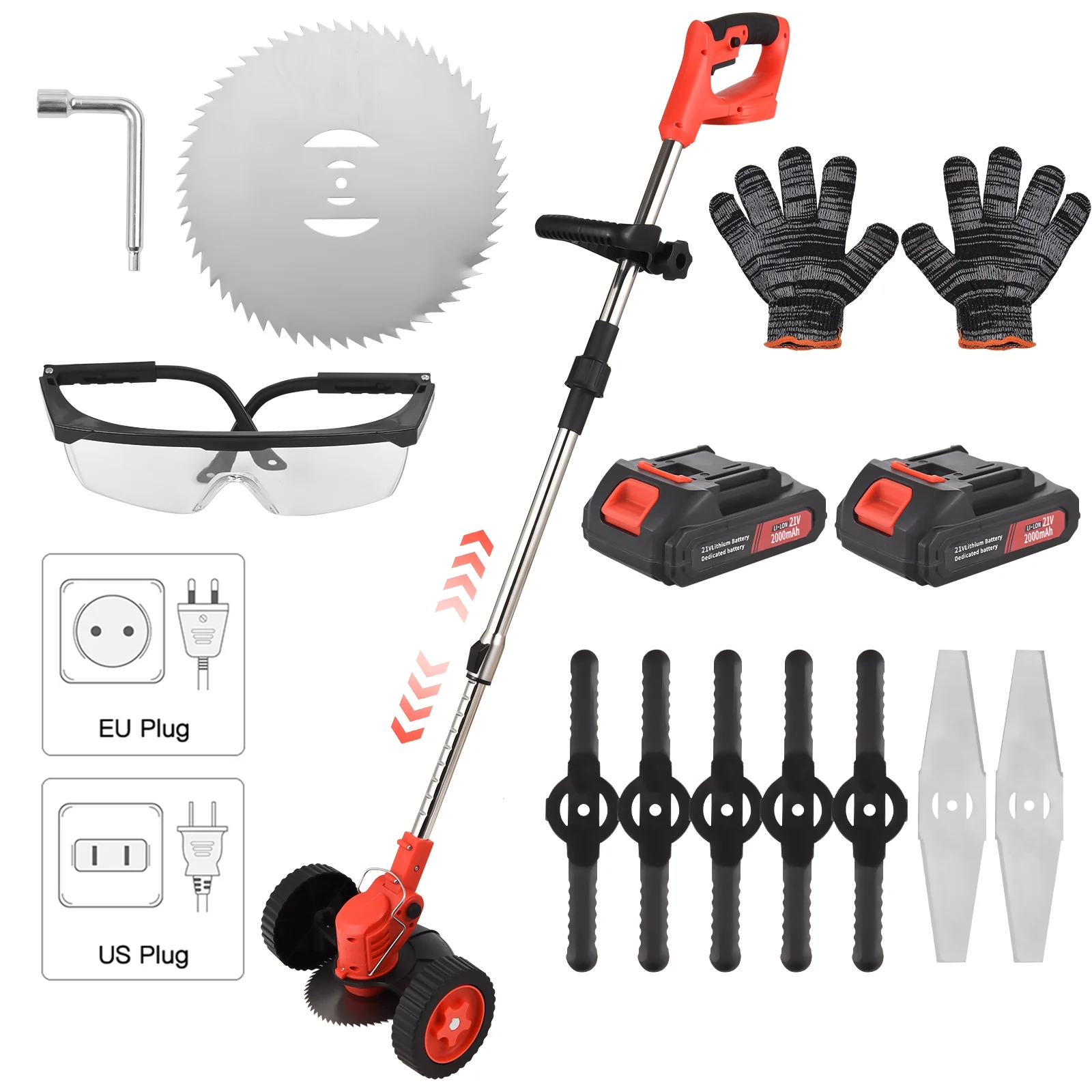 Electric Lawn Mower,Weed With Stick Weed Eater 3 Types Stick Battery Operated Weed With Wheels Weed With 3 Types