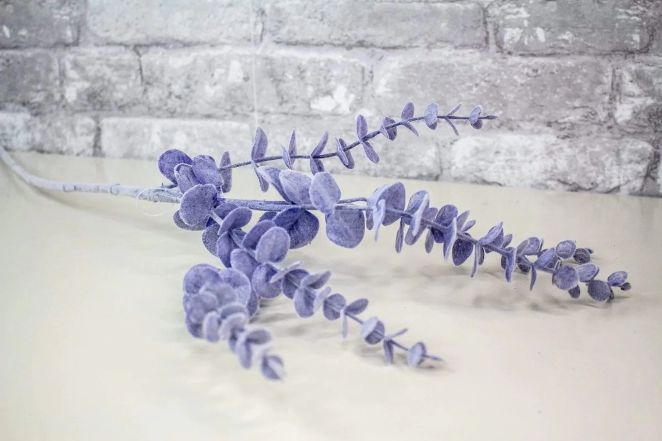 Raw Sola Wood Flowers - Centerpiece/Vase/Pot/Bouquet Fillers - -Faux Eucalyptus Spray (Purple)