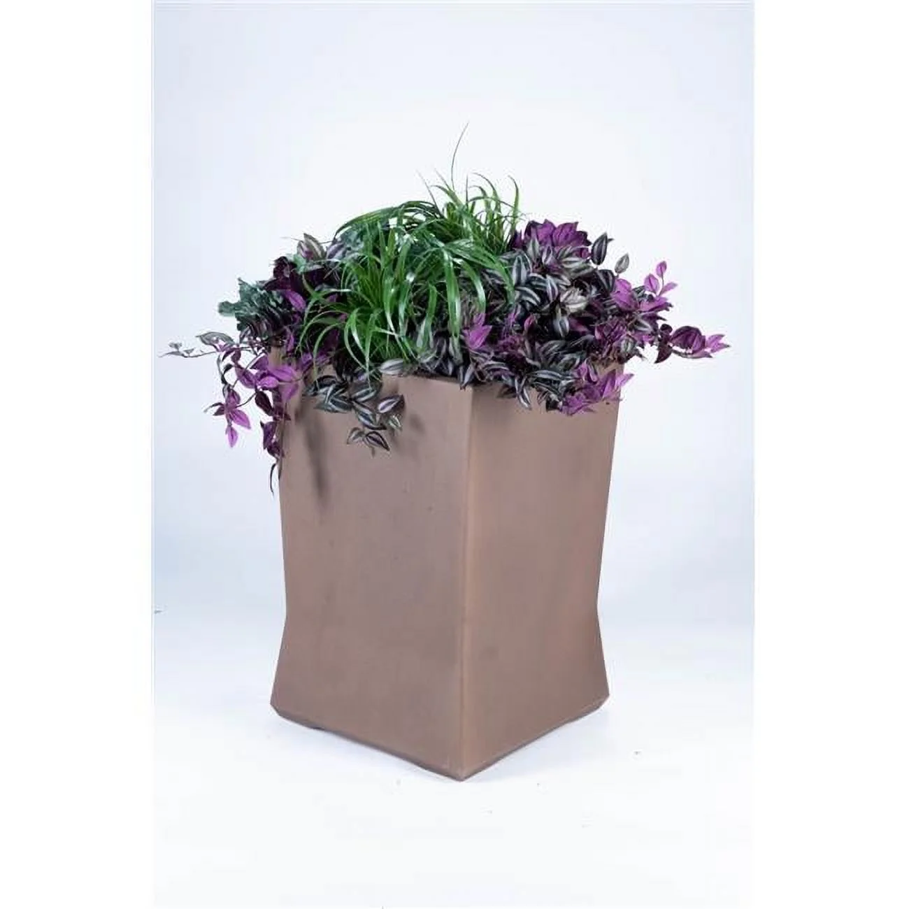 Commercial Zone 724365 18 x 18 x 28 in. Medium Planter, Old Bronze
