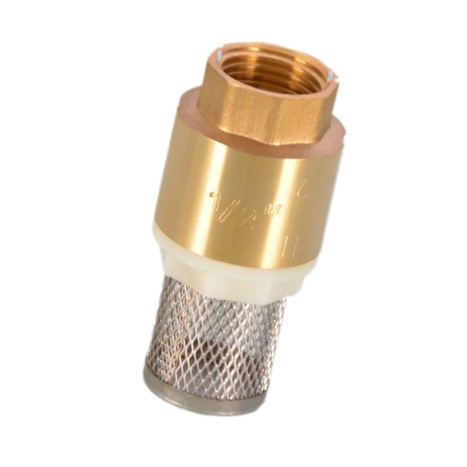 flameer Brass Foot Valve Good Seal Water Pump Bottom Valve for Water Sprinkler House DN15 with Mesh