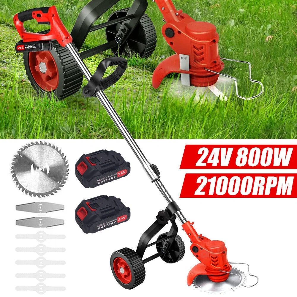 Electric Weed Lawn Edger Cordless Grass String Trimmer Cutter + 2 Battery NEW US