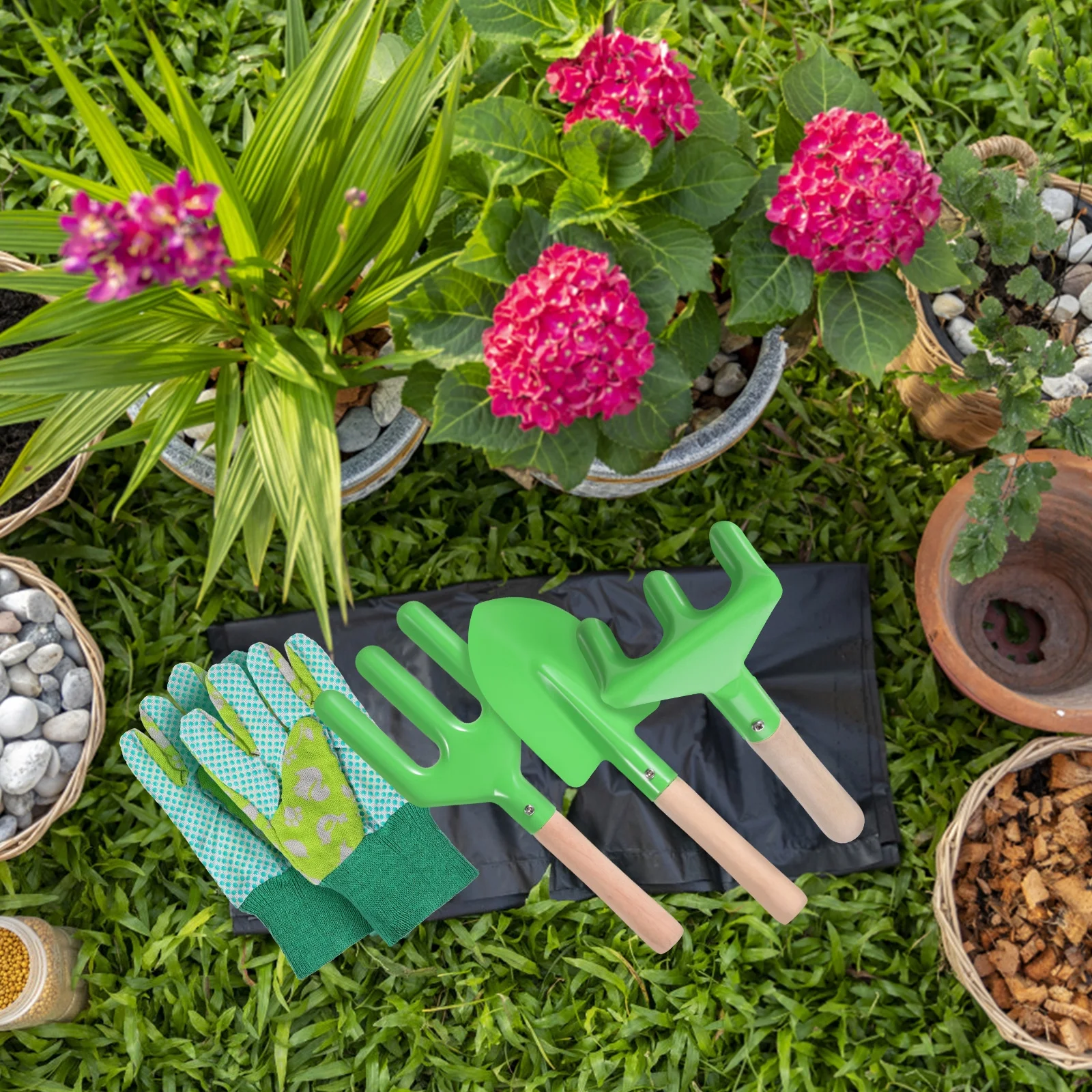 Children's Gardening Tool Set Childrens Tools Outdoor Toys for Kids outside Succulents Equipment