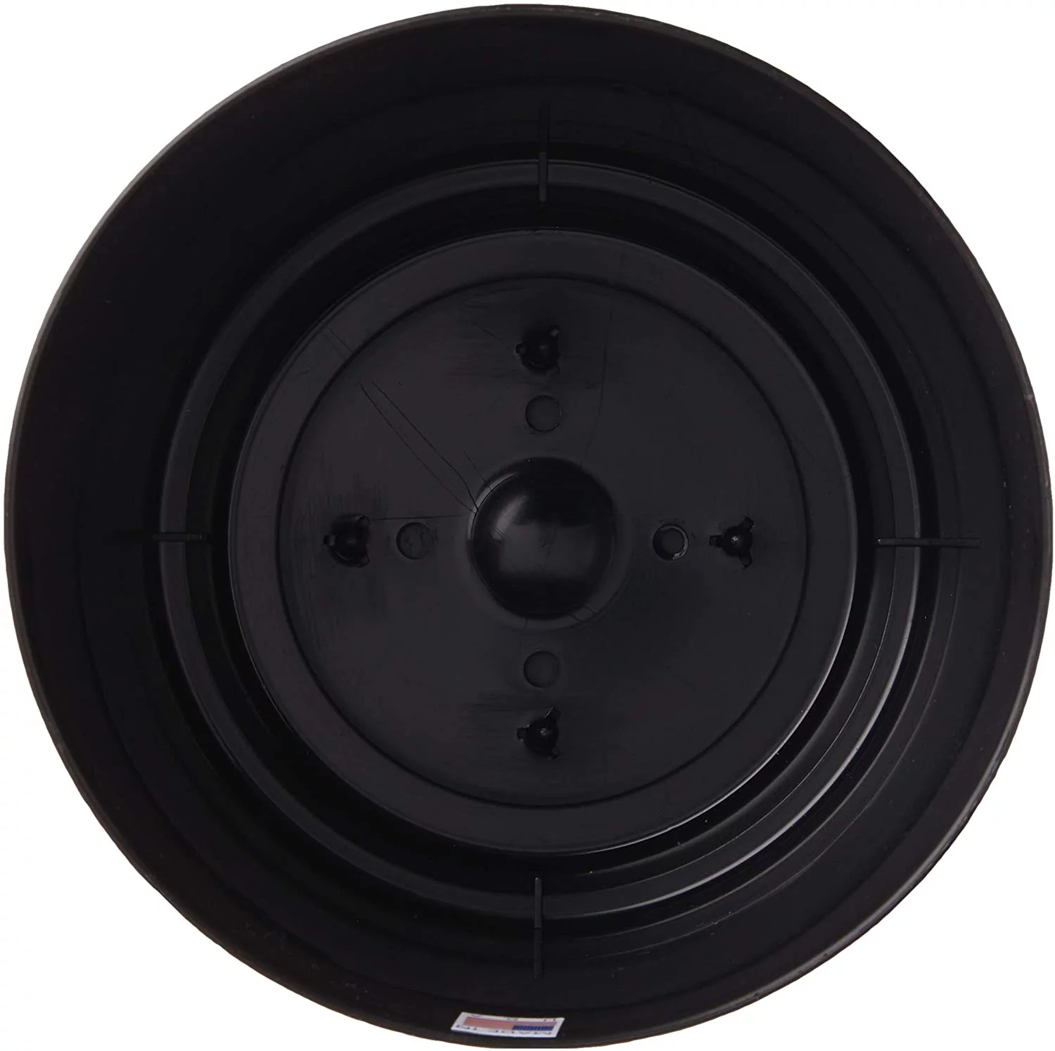 Novelty Full Depth Cylinder Plastic Pot, Black - 6 inch