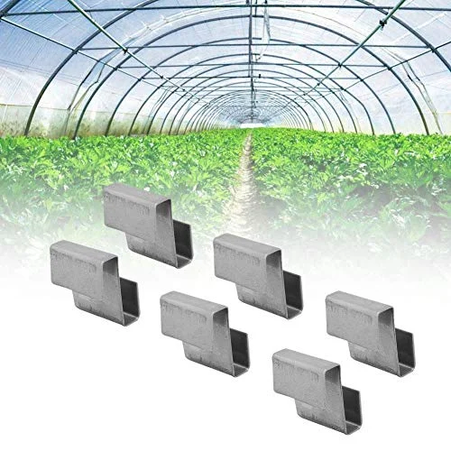 50pcs Glass Clips Stainless Steel Greenhouse Glass Window S Overlapping Fixing Clips Durable Glass Frame Clamp for Greenhouse Glass Fixing Replacement