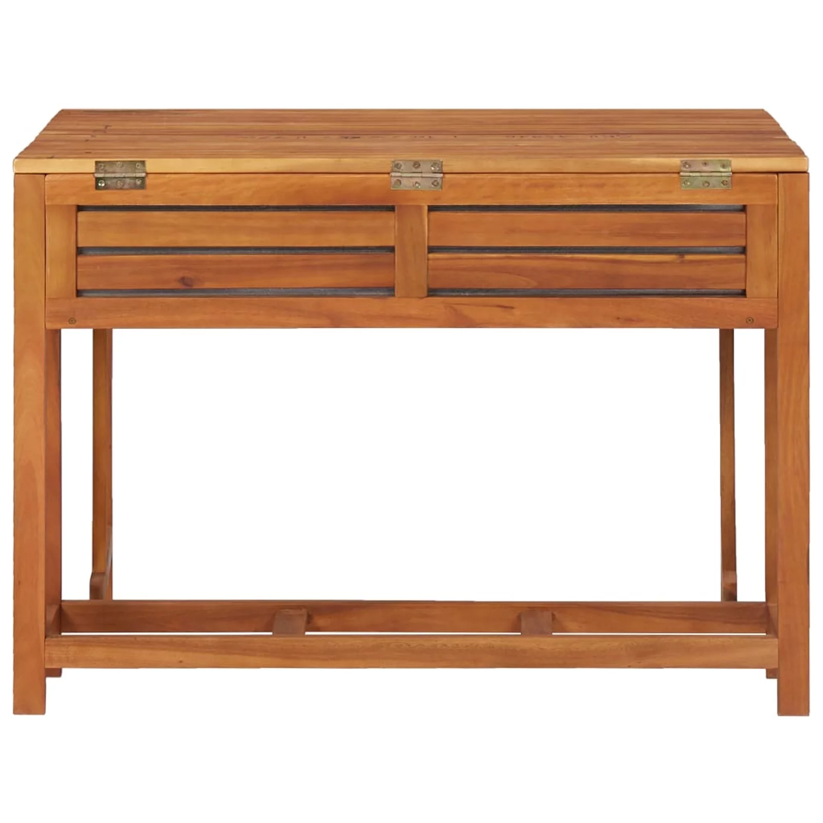 Dcenta Balcony Planter Table with 2 Bistro Chairs Solid Acacia Wood