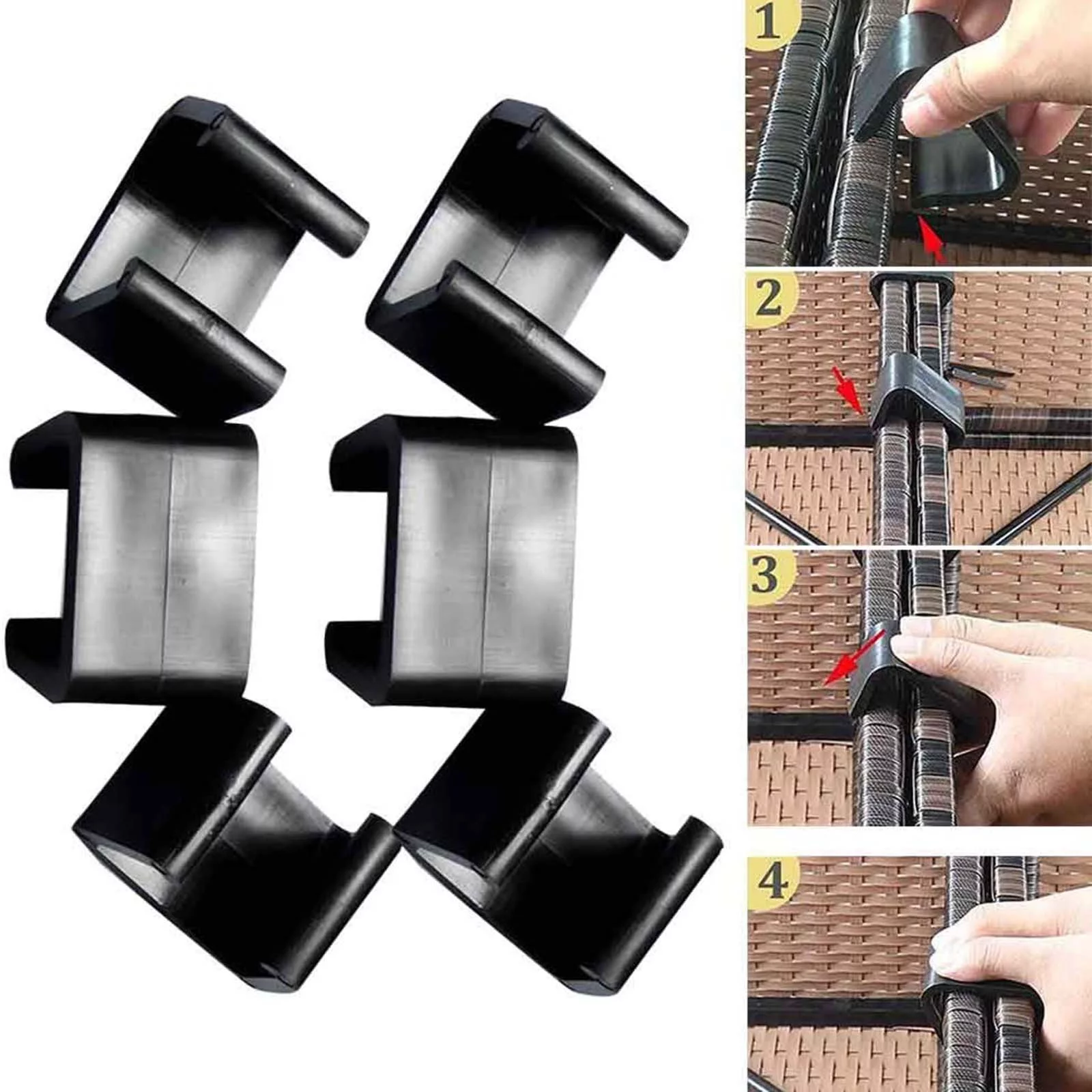 iju7gthy 4th of july 10PCS 5.25CM Sofa Rattan Furniture Clip Terrace Sofa Connection Clip