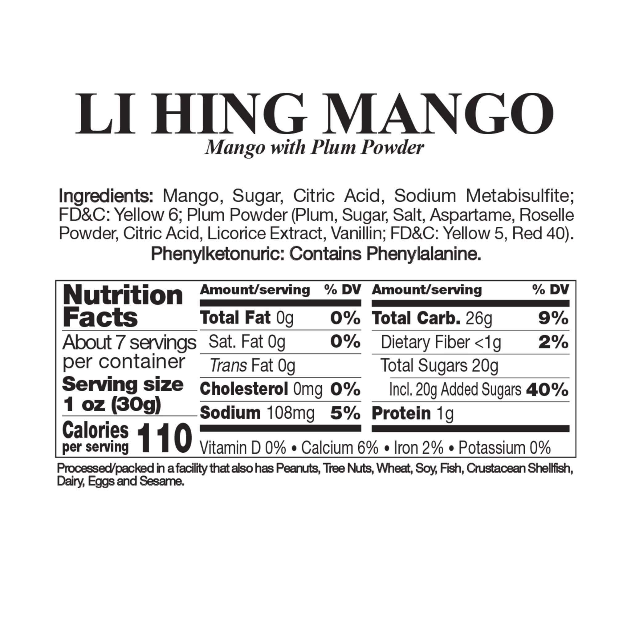 Enjoy Li Hing Mango (7 oz)