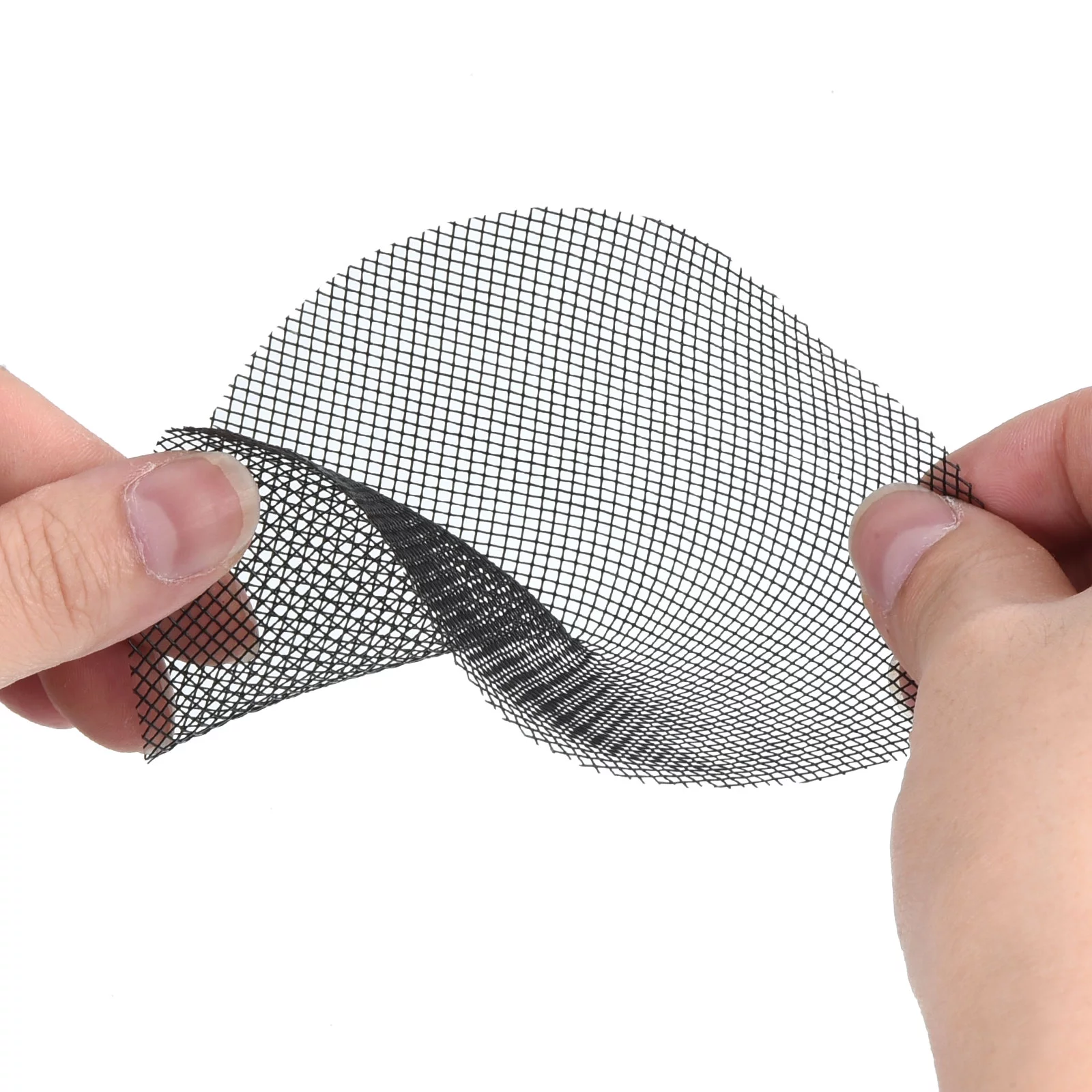 Uxcell Flower Pot Hole Mesh Pad, 4.3 Inch Round Drainage Hole Screen Bottom Grid Mat, Black 100 Pack