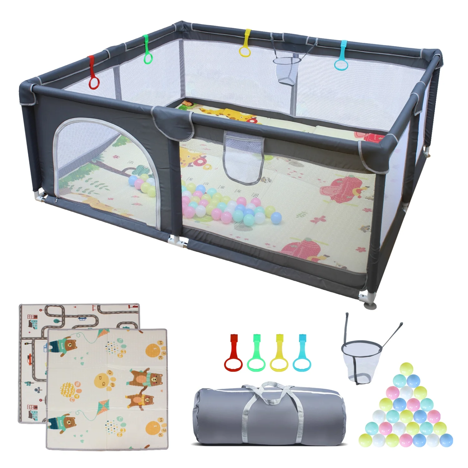 TJCGDTY 71” * 59” Baby Playard Cloth Playpen Removable Enclosures for Indoor and Outdoor Use Care for Children and Pets