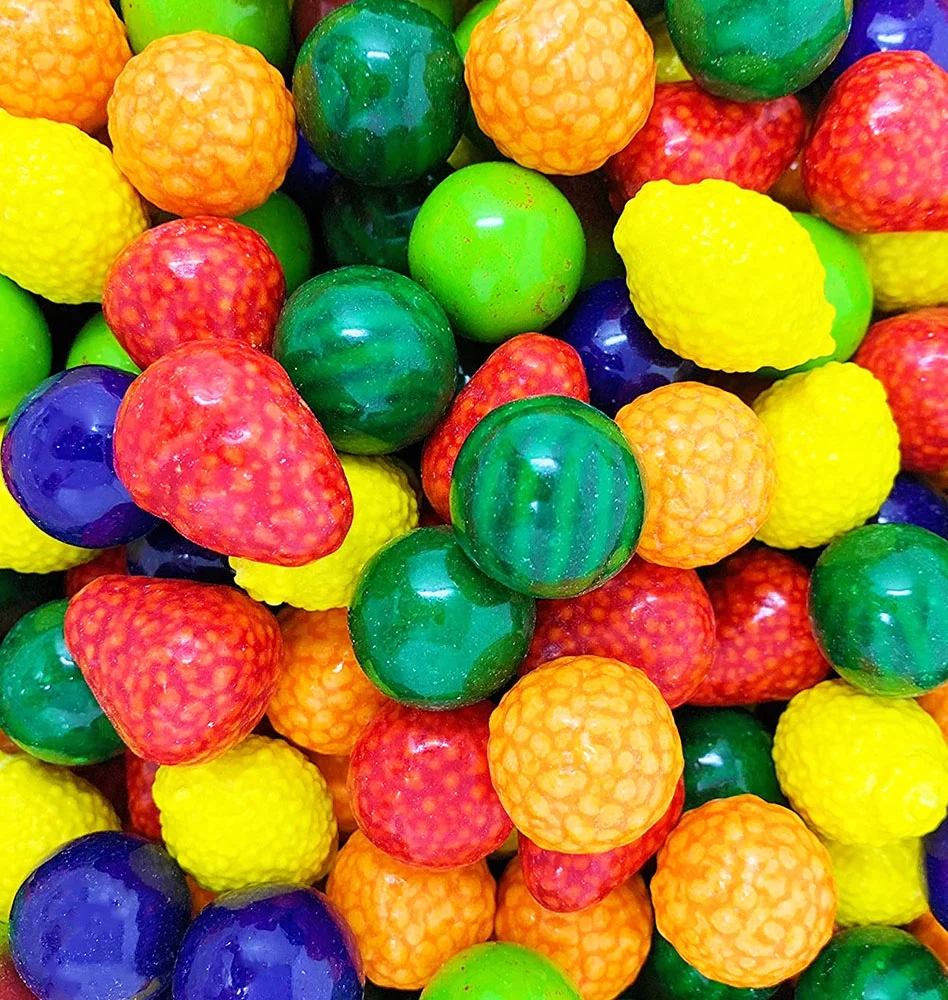 SweetGourmet Seedling Fruits Gum Gumballs | Filled Dubble Bubble | 1.5 Pounds