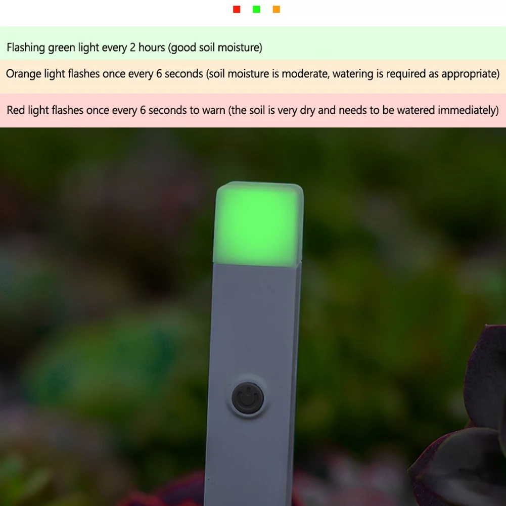 MIXFEER Intelligent Soil Moisture Detector Plant Water Shortage Reminder Garden Indoor Flower Soil Moisture Measurement Light Prompt Function Convenient