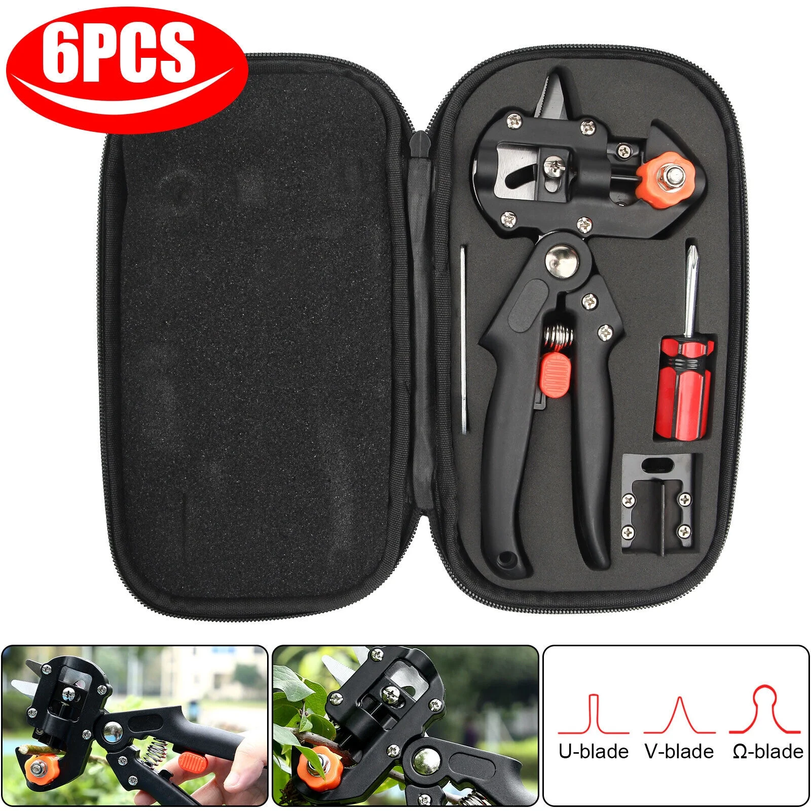 Supsupsiu Garden Tree Grafting Knife Pruning Pruner Shears Snip Scissors Cutting Tool Kit