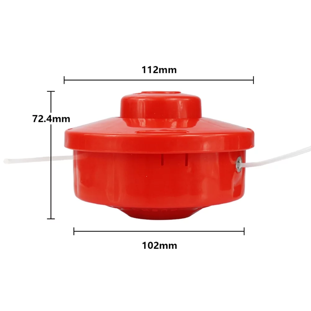 Guichaokj Universal Garden Grass Trimmer Brush Cutter Head 2 Wires Mower Bump Cutting Trimmer Gardening Brush Cutter Head Grass Trimmer Head (Red)