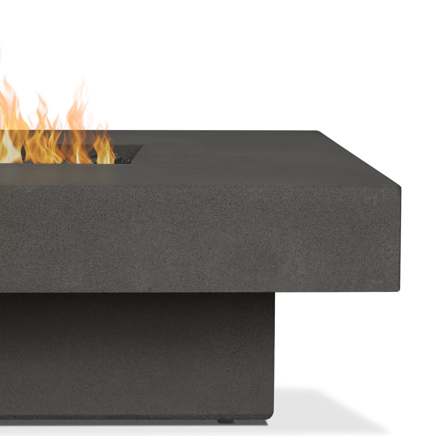 BBQGuys Signature Geneva 72-Inch Rectangle Propane Fire Table - Carbon - 1582LP-CBN