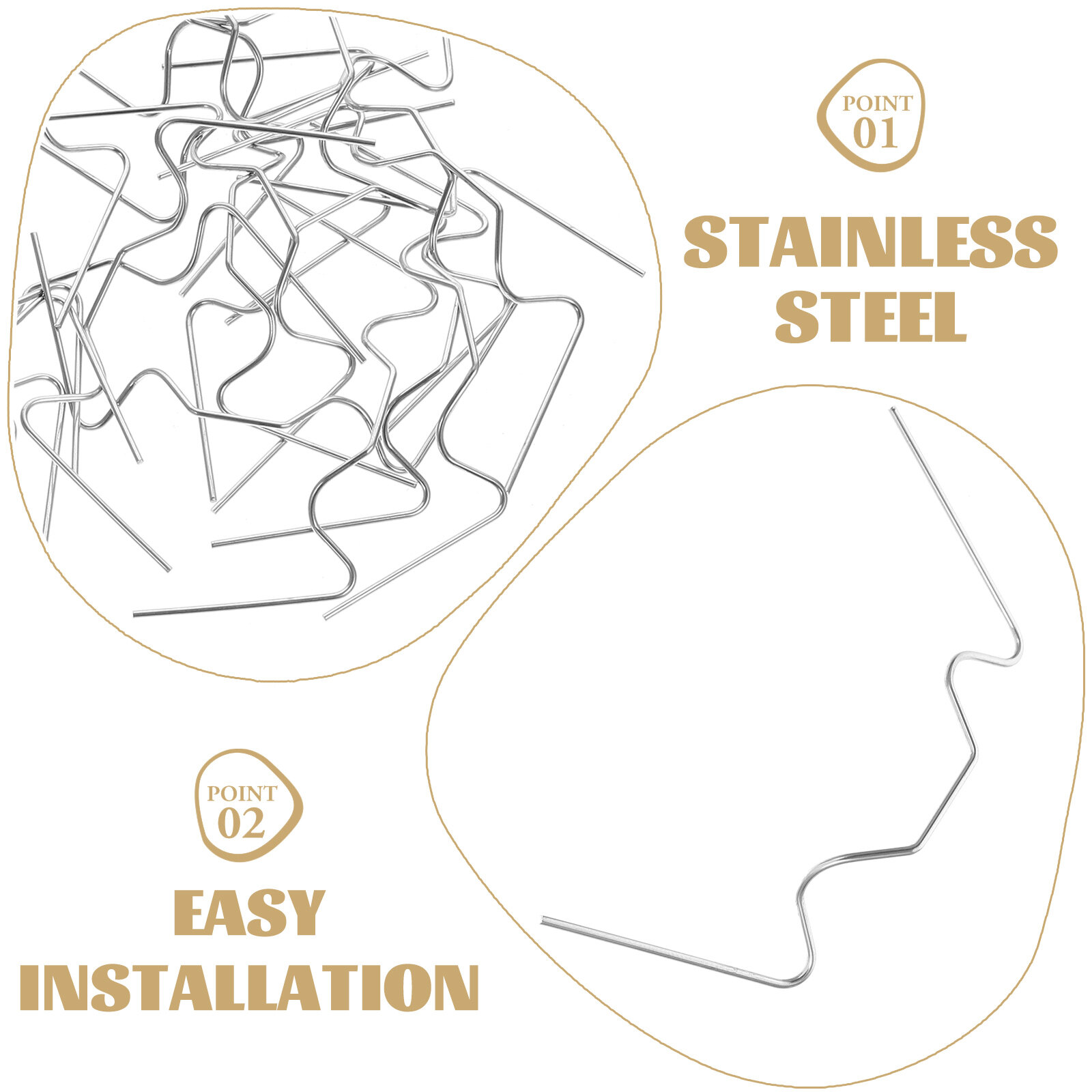 Jibingyi 25 Pcs Glazing Clips Greenhouse W Clips Stainless Steel Fixing Clips Metal Holding Clips