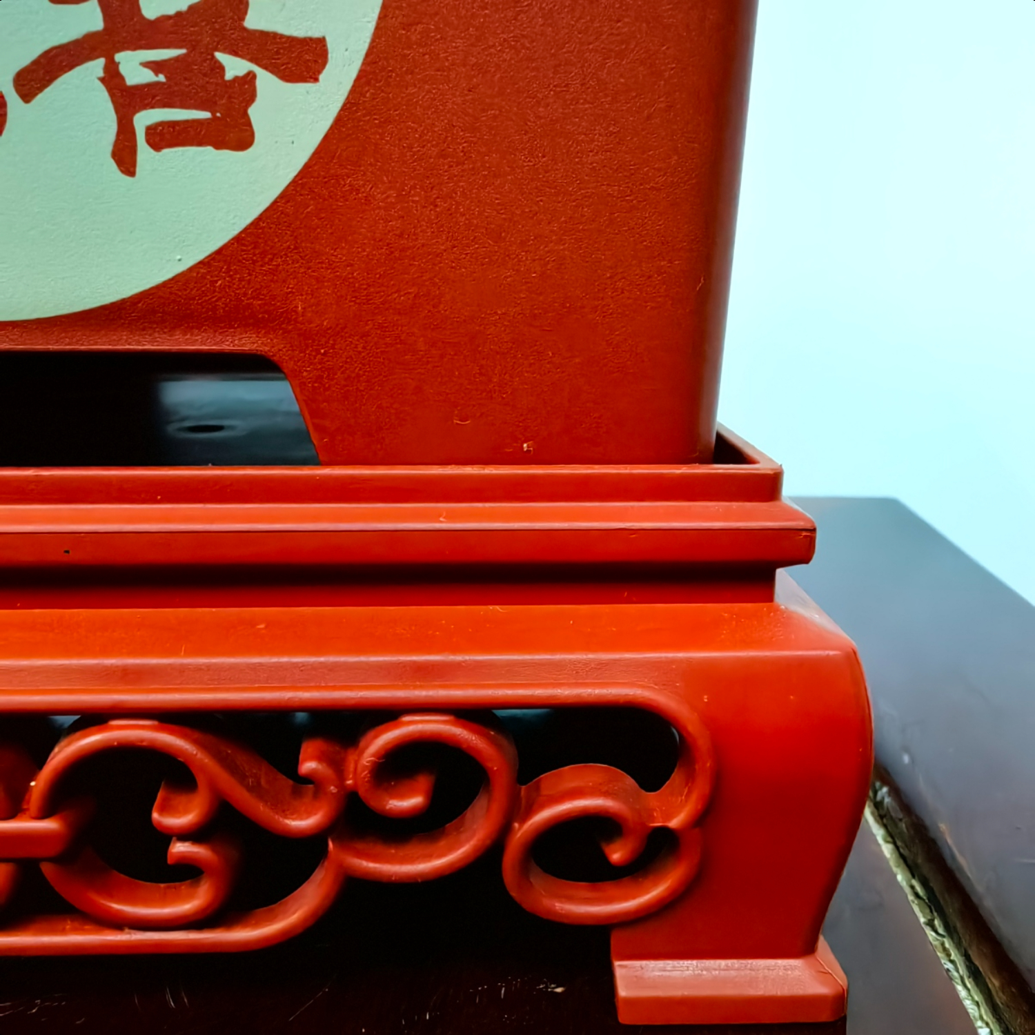 Oriental  Chinese Style Imitation Purple Sand Flower Pot Resin Flower Pot Drainage Flower Pot Durable Gift Base