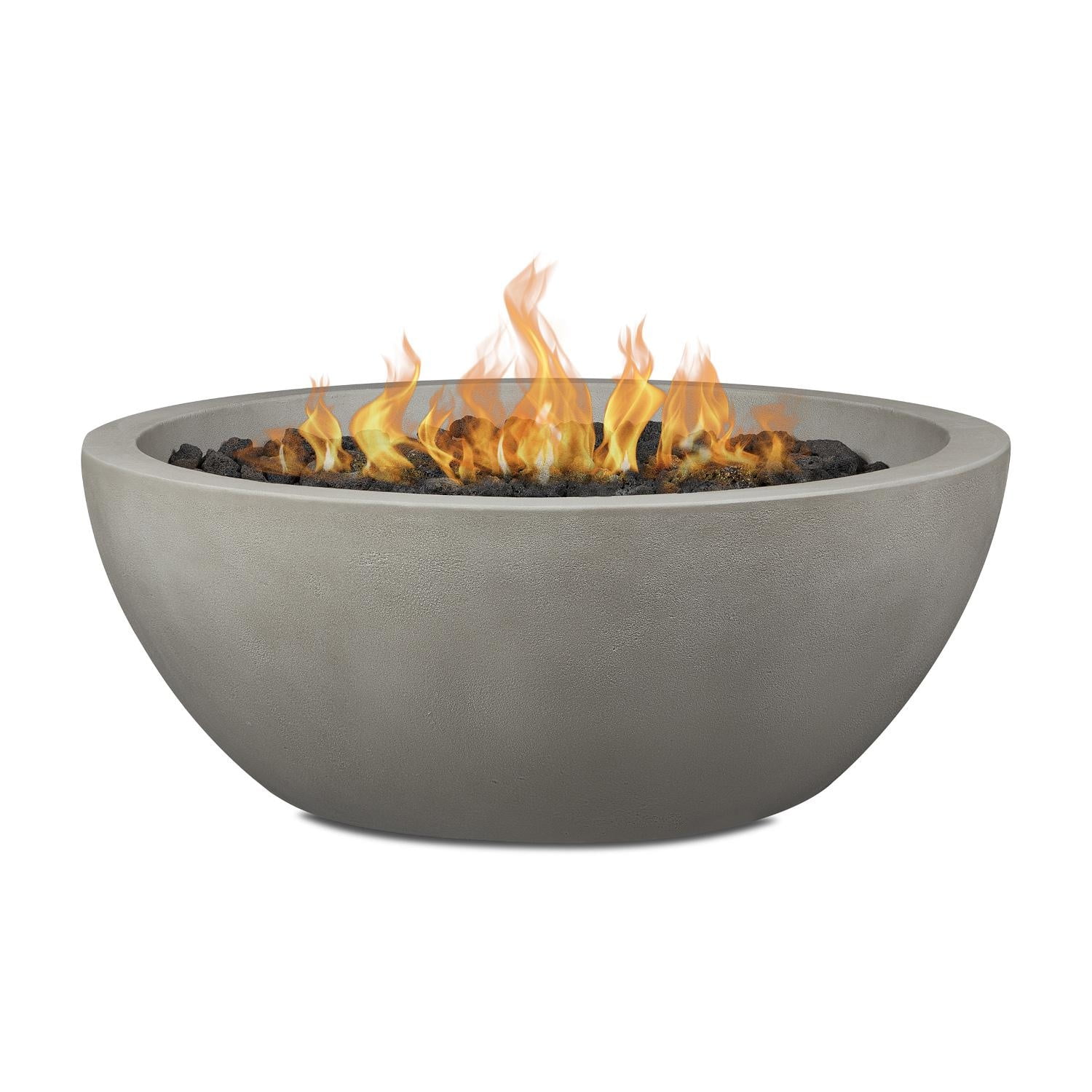 Eldora 42 Inch Round GFRC Concrete Natural Gas Fire Bowl in Shade By BBQGuys Signature